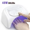 Bits 48w Uv Nail Dryer for Manicure 30led Fast Curing Gel Nail 4 Timer Setting Nail Lamp with Hand Pillow Salon Use Nail Art Tools