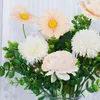 Decorative Flowers Artificial White Daisy Big Bouquet Silk Plastic Fake Blue Peony Flower For Home Wedding Decoration Living Room Arrange