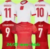 2024 2025 Nieuwe Polen Lewandowski voetbaltruien Polonia 23 24 Krychowiak Grosicki Zielinski Piatek Milik Zalewski Szymanski Poolse voetbalshirt Men Kids Kit