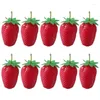 Party Decoration 10pcs Realistic Fruit Artificial Strawberry Simulations Decorative Fake Model Display Pography Props Toy