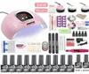 Conjuntos de unhas 10 colorido em gel de envernização de envernilhas de manicure com 805436w Lâmpada de lâmpada LED UV Máquina de perfuração de unhas Manicure Tools3945529