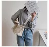 Bag Women Canvas Shopping Bags Ladies Large-Capacity Handbags Trendy Shoulder Creative Stitching Crossbody Casual Tote