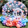 Actividades de juegos al aire libre 5m Long Kids Party Transparent Inflable Bubble Ball Igloo Dome Corte con globos White Bubble House para eventos de fiesta al aire libre