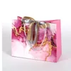 4 stili sacche da regalo creativo sacche da regalo per imballaggi per confezionamento per il matrimonio con una borsa per torta di compleanno per ospiti con decorazione per feste a nastro