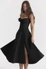 Women's Clothing Summer Long Dress Casual Dresses Split Urban Sexy Dresses Bow Tie Dresses Back Lace Up Robe Clothing