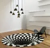 Nonslip 3D Wirbel Illusion Teppich Teppichbodenmatte Abstrick Geometrische Druck optische Türmatte für Wohnzimmer Schlafzimmer Teppich 7492751