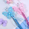 Party Decoration Stick Princess Cosplay Props Girl Costume Butterfly Wand for Children Christmas Supplies