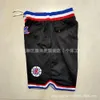 Clippers Jersey American George Leonard Black Pocket Ball Basketball Pants Men S Sports Shorts ports horts