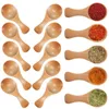 Ensembles de vaisselle 20 pack mini cuillère en bois à poignée courte petite cuillère en bois parfaite pour les pots d'épices condiments assaisonnement