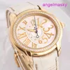 Magasin de wristwatch pour les dames Magasinerie automatique machinerie automatique 18 km rose en or diamant luxe de luxe.