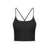 Tenue de yoga LU Femmes personnalisées Naked Feel Tops Brad Sports Bra Cross Back Spaghetti Strap Workout Fitness Fitness Running Crop Top Vest
