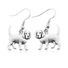 Boucles d'oreilles en peluche vintage 3d beagle chien pendentif boho oreille coonhound boucles d'oreilles drop bijoux pour femmes pendentites gift ami cadeau