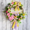 Fiori decorativi Spring Deadwood Brand Garland 2024 NE W Color Ribbon Bow Shopping Mall Finestra Decorazione per porta d'ingresso