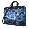 Laptop Bag Sleeve Case Van Gogh Starry Sky Protective Notebook Pouch Cat Animal For Air 13 14 Print Computer 240408