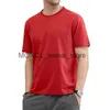 Męskie koszulki męskie Summer bawełniana top stały kolor T-shirt o nokół odzież plus rozmiar M do 5xl H240408