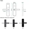 Controle Raykube Intelligence Porta Bloqueio TTLOCK APP BT Impressão digital 13.56MHz Card com Mortise Lock for Home/Hotel Smart X7