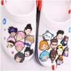 Akcesoria części butów MOQ 20PCS PVC CARTOON Japan Charaktery Charki Dekoracje Dorasy pasują buty Pinsy Pinsy Bracelets Dopasmowe opaski