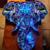 Wall Lamp Mandala Yoga Room Night Light LED Multilayer Laser Cutting Engraving Elegant Wooden Hanging