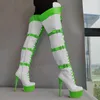 Stiefel Zhima Frauen über knieloch breitem kadenfreundlichen Extremen Heels Cosplay Unisex Schuhe Frau Großgröße 38 41 46 50 52