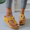 Women Summer Sandals Open Toe Beach Shoes Flip Flops Wedges Comfortable Slippers Cute Sandals Plu Size 35~43 Chaussure Femme 240403