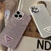 Cell Phone Cases Designer Leather Mobile Case For Iphone 14 13 12 Pro Max Fashion Women Men Water Resistant Luxury Rhinestone Q240408