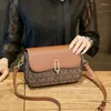 Bolsas de ombro Moda Padrão de bolsa de bolsa de mulheres 2024 Mensageiro de couro para mulheres laterais laterais laterais