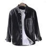 Men's Hoodies Denim Spring Shirt Long-sleeved Slim Korean Version The Trend Of All-match Outer Wear Lining Clothes Jacket