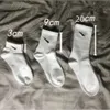 Designer Men's Sock Women's Sock Mid Length Basketball Black and White Gray Socks Sock Box