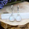 Boucles d'oreilles 925 Silver Silver Natural Moonlight Stone Drop For Women Wedding Bridal Engagement Party Oreille Boucle féminine