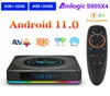 Smart Android 11 TV Box X96 X4 Amlogic S905X4 4GB 64GB 32GB Wifi 8K BT Media Player X96X4 TVBOX Set topbox with Voice Controller6131384