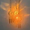 Pendant Necklaces Mexico Chime Glowing Ball Caller Lockets Necklace Essential Oil Diffuser Bola Woman Tassel Feather Jewelry