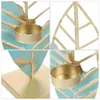 Candle Holders Candlestick Dinner Table Holder Leaf Shaped Wedding Metal Stand Modern Ornament Tea Light Dining Decor