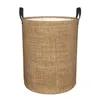 Laundry Bags Braided Rattan Wood Wicker Oxford Cloth Baskets Dirty Clothes Sundries Storage Basket Home Organizer Waterproof Hamper