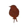 Garden Decorations Dewoga Edelrost Birds With Screw For Screwing In Wood 4 Metal