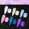 Gel mizhse 6pcs thread coque gel vernis à ongles paillettes brillante gel perle gel trempe off uv gel 3d shell couleur vernis for manucure art