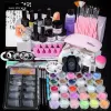 Vloeistoffen nagelkristalpoeder set professionele kristal nagel polymeer tips acryl gelpoets nagelbouwer decoratie diy nagel art