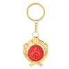 Keychains Genshin Impact Double Sided Luminous Inazuma Keychain Vision God's Eye Mondstadt Liyue Snezhnaya Pendant Keyring Jewelry