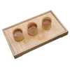 Vassoi di tè vassoio rettangolo vassoio in legno piattino di bambù trivet drening cerimonia cerimonia di stocca