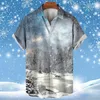 Camisas casuais masculinas 2024 IN Trend Fashion 3D Impressão de manga curta Camisa de lapela de férias Hawaiian Men Hawaiian Summer