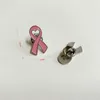 Broscher 10x bröstpinnens badstift bröstcancer medvetenhet lapel rosa band brosch