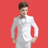 Formalny kombinezon dla chłopców na wesele białe imprezowe blezery spodnie chrzt strój dla dzieci dżentelmeni nastolatki PROM TUXEDOS Zestaw 240328