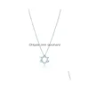 Pendant Necklaces Dorapang 100 925 Sterling Sier Necklace Heart Shaped Sun Cross Crown Teardrop Chain Rose Gold Original Women Jewel Dhy3I