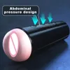 Male Masturbator Cup Silicone Vagina Stroker Blowjob Endurance Exercise Masturbation Sex Toys for Men Adult Goods 240402