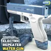 Gun Toys Water Gun Electric Pistol Shooting Kids Toys Large Capacity Full Automatic High Pressure Ootdoor Summer Beach Splashing Toy Gift 240408