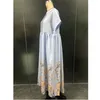 Vêtements ethniques Summer Femmes Imprimé maxi robe musulman Abaya Dubai Turquie Kaftan Eid Ramadan Islamic Jalabiya Arabe Robe Femme Caftan