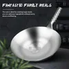 Pans Stainless steel Wok non stick traditional frying pan Chinese handmade Wok Utensil dishwasher safe cookwareL2403