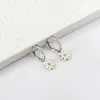 Hoop Earrings LUXUSTEEL Daisy Flower Dragonfly Butterfly Crown Pendant For Women Korean Oil Drip Colorful Cute Hanging Earring