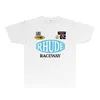 Rhude Brand Tshirt Mens Designer T Shirt Womens Design Kort ärm trendiga modekläder RH041 DREAM INSPIRATION Tryckt Kort ärm T-shirt Size S-XXL