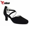 Dance Shoes Evkoodance Size US 4-12 Dancing Low Heel 5cm Professional Nubuck Latin Ballroom Satin For Women Evkoo-472