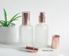 100 ml Rose Gold Empty Essent Oil Spray Bottle Frosted Glass Spraying Container Package Parfym Sprayer2067118